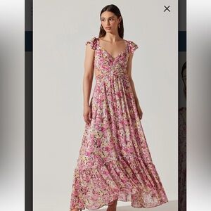 ASTR The Label Primrose Floral Strappy Back Maxi Dress